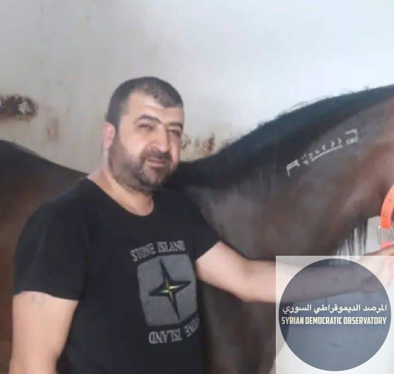 استشهاد السيد "مهيار سليمان اسكندر" تحت التعذيب من قبل عناصر الأمن العام الجهادي في مدينة القرداحة بمحافظة اللاذقية، غرب سوريا، اليوم 01 آيار/ مايو، وذلك بعد اختطافه مع مجموعة رجال آخرين منذ يومين.