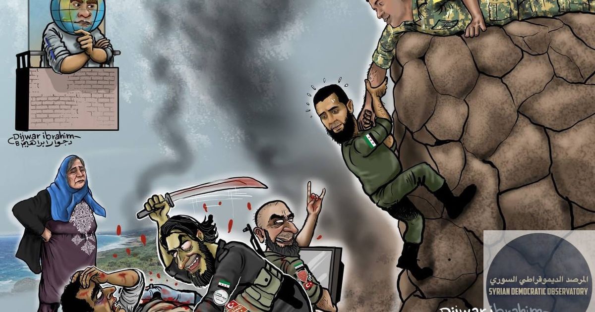 عمل لرسام الكاريكاتير الكوردي ديجوار ابراهيم
