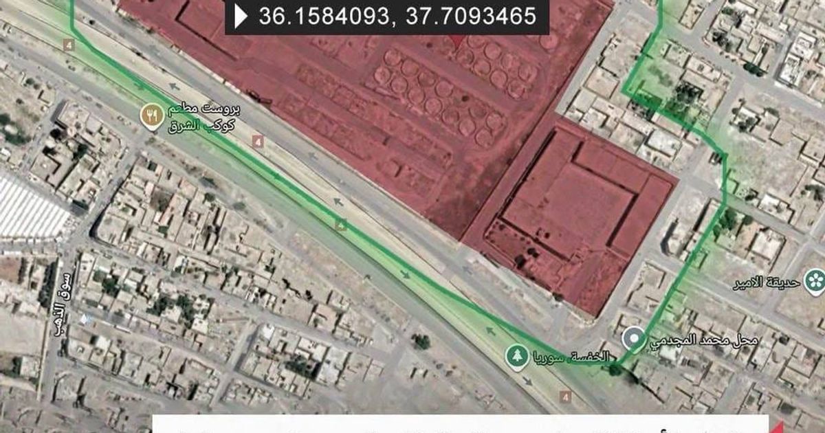 دير حافر : الإعلام الرسمي لنظام الجولاني الإرهابي يحدد أربع مواقع بين أحياء بلدة دير حافر ويقول أنه سيقوم بقصفها.