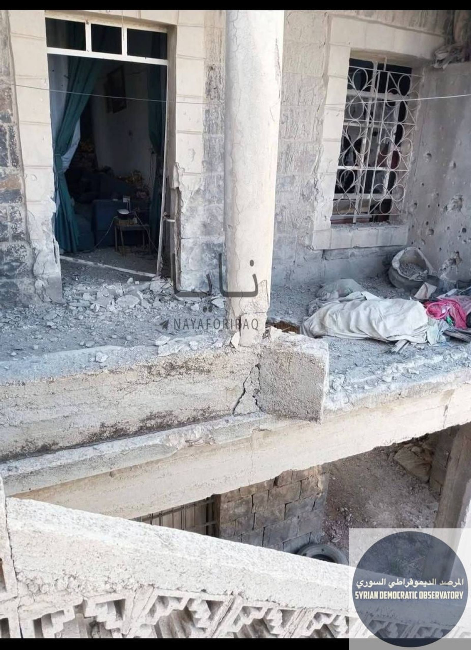🇸🇾 آثار القصف على بيوت المدنيين في القرى الدرزية في محافظة السويداء