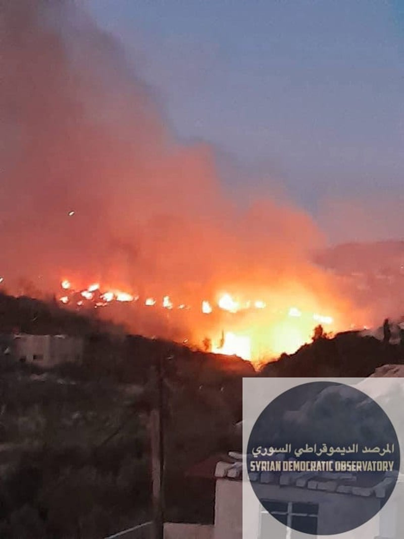 حرائق منذ صباح اليوم وحتى اللحظة في قرى ، في ريف محافطة .