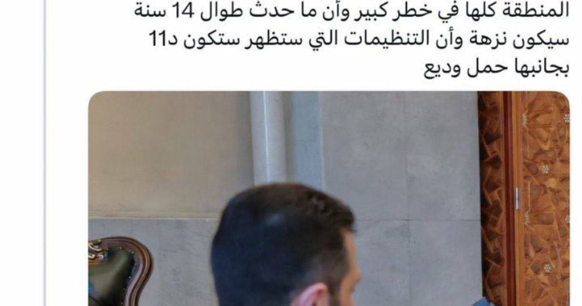 "قتيبة ياسين" إعلامي من قناة سوريا، يهدد بعودة تنظيمات أشد وحشية من داعش في حال قيام إسرائيل بقتل الجولاني.