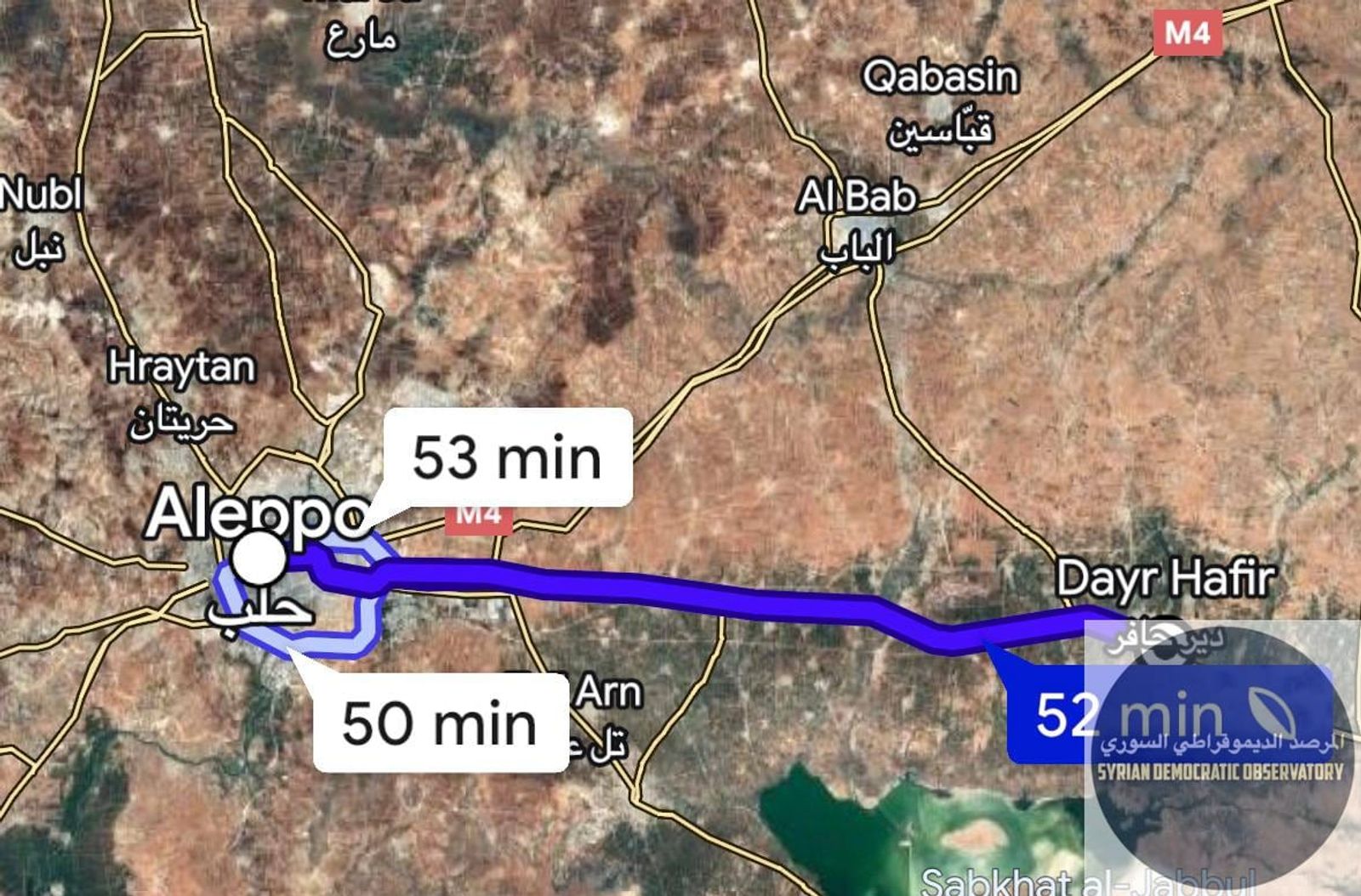 عاجل | ريف حلب: قناة الجزيرة تقول أن ميلشيات الجولاني الإرهابية ستستهدف موقعاً في بلدة دير حافر، تستخدمه قسد منطلقاً لعملياتهم ضد مدينة .