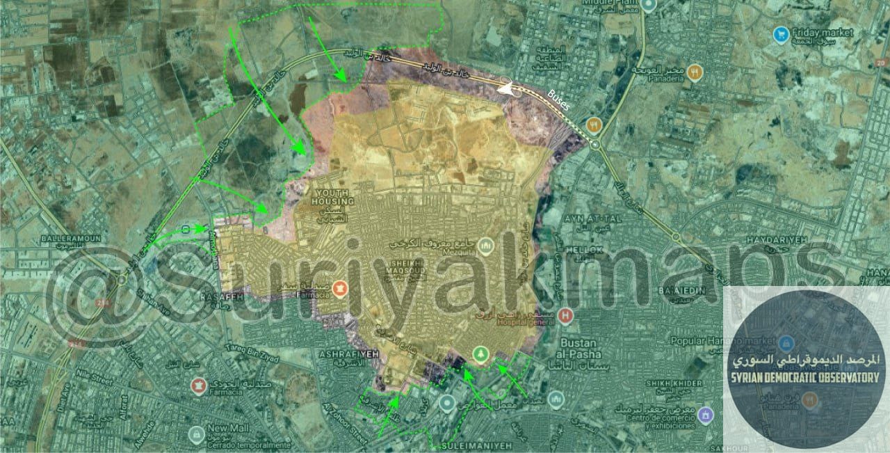 هذه هي خريطة السيطرة الحالية في حلب