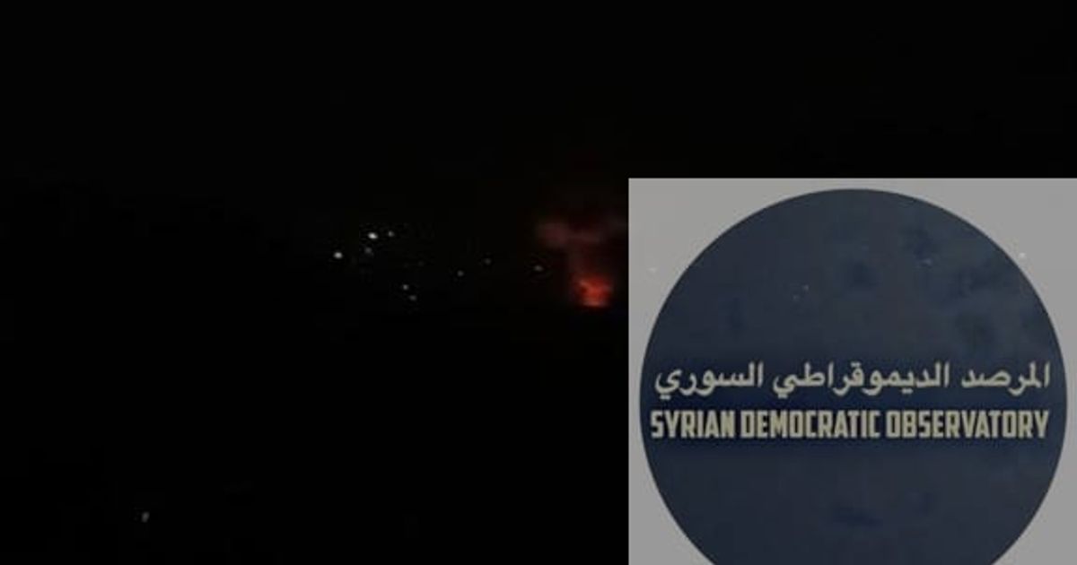 عين الشرقية : اندلاع النيران في موقع الاستهداف للواء 107 بعين الشرقية