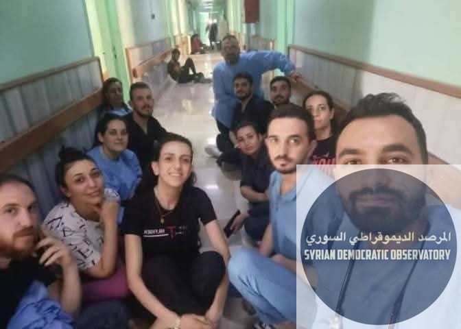 قتلو كل من في المشفى، المرضى، الأطباء والممرضين والمدنيين..... منذ الصباح ونحن نحذر المشفى محاصر من قبلهم