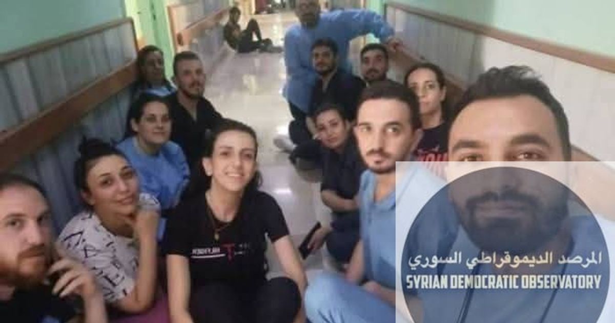 قتلو كل من في المشفى، المرضى، الأطباء والممرضين والمدنيين..... منذ الصباح ونحن نحذر المشفى محاصر من قبلهم