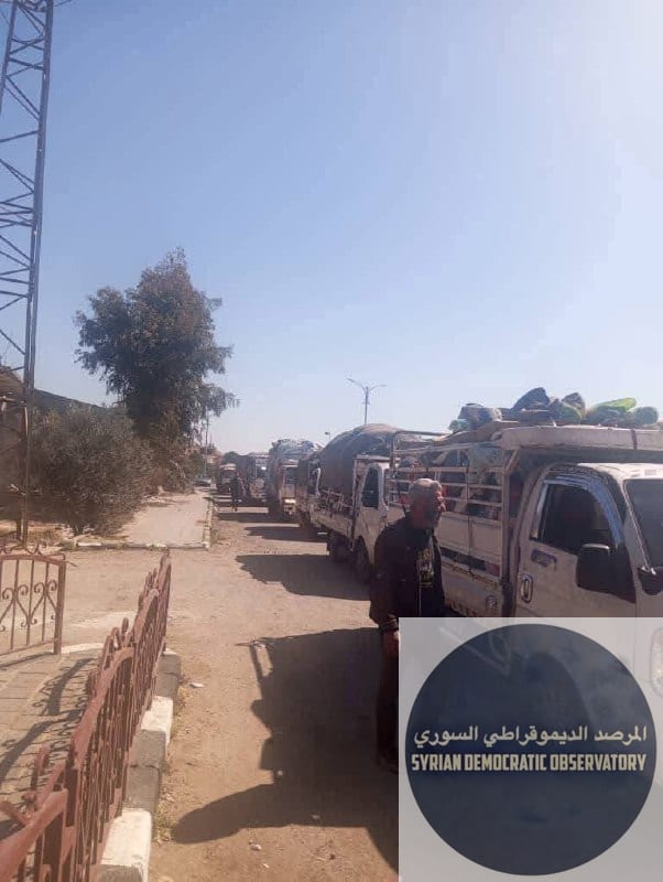 الأحياء العلوية والمسيحية في ومنها أحياء الزهراء والأرمن وعكرمة و وادي الذهب ، ترسل قافلة مساعدات غذائية إلى الناجين من مجازر الإبادة الطائفية في الساحل السوري.