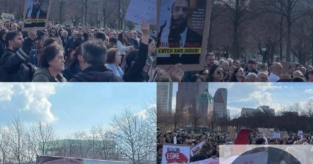 🇳🇱من مظاهرة اليوم في مدينة لاهاي في احتجاجاً على مجازر الإبادة الجماعية في سوريا