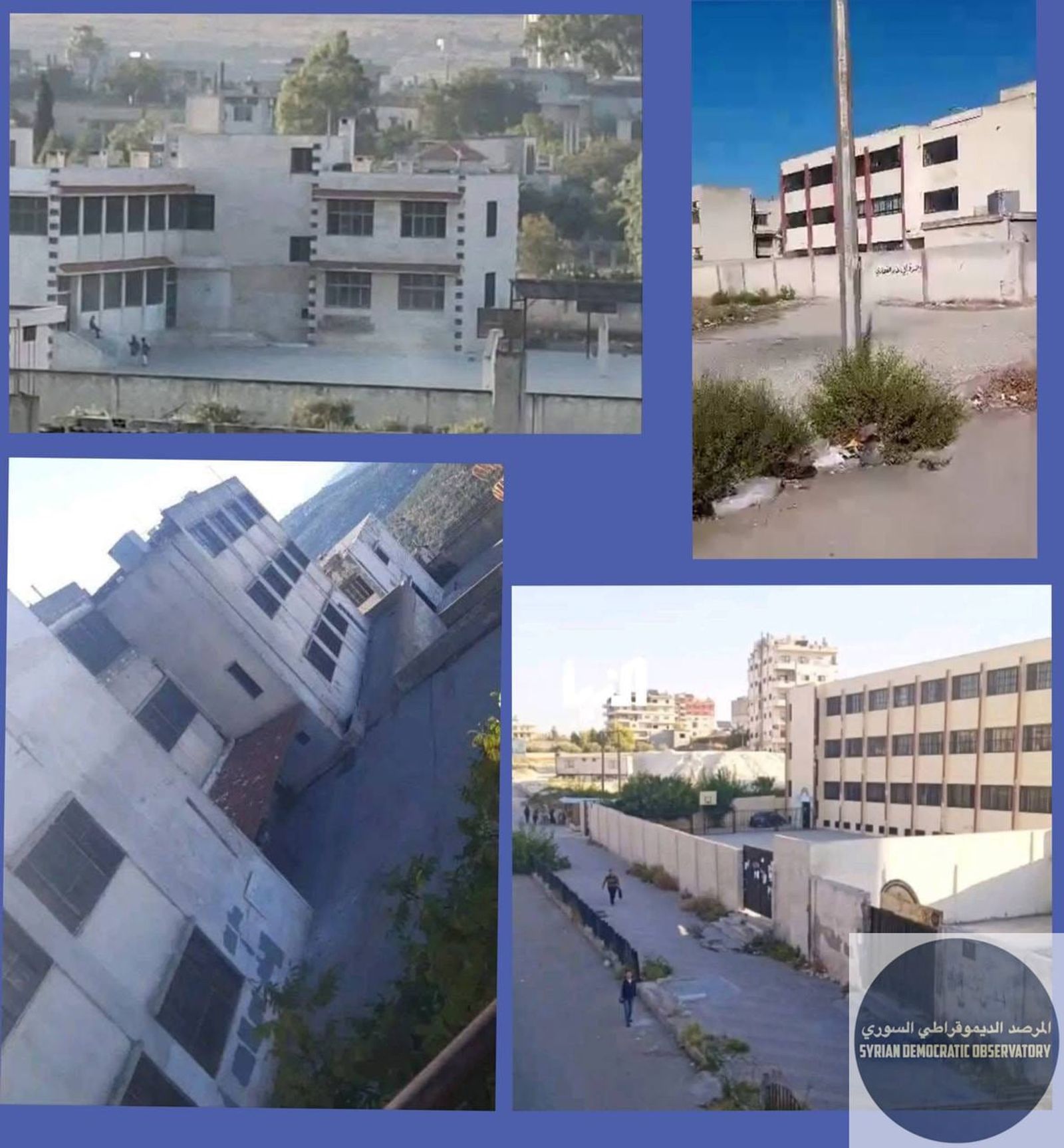 معظم مدارس الساحل في غرب سوريا خالية من الطلاب التزاماً بالاضراب احتجاجاً على القتل والخطف وتردي الأوضاع الأمنية