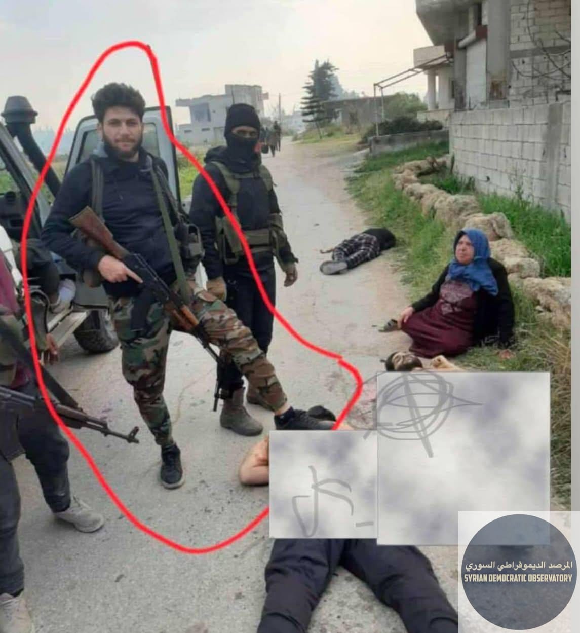 نفس السيدة العلوية التي واجهت إرهابي هيئة تحرير الشام وهي "زريقة سباهية" والدة الشهيدين كنان وسهيل ريحان قتلوهم مع حفيدها.