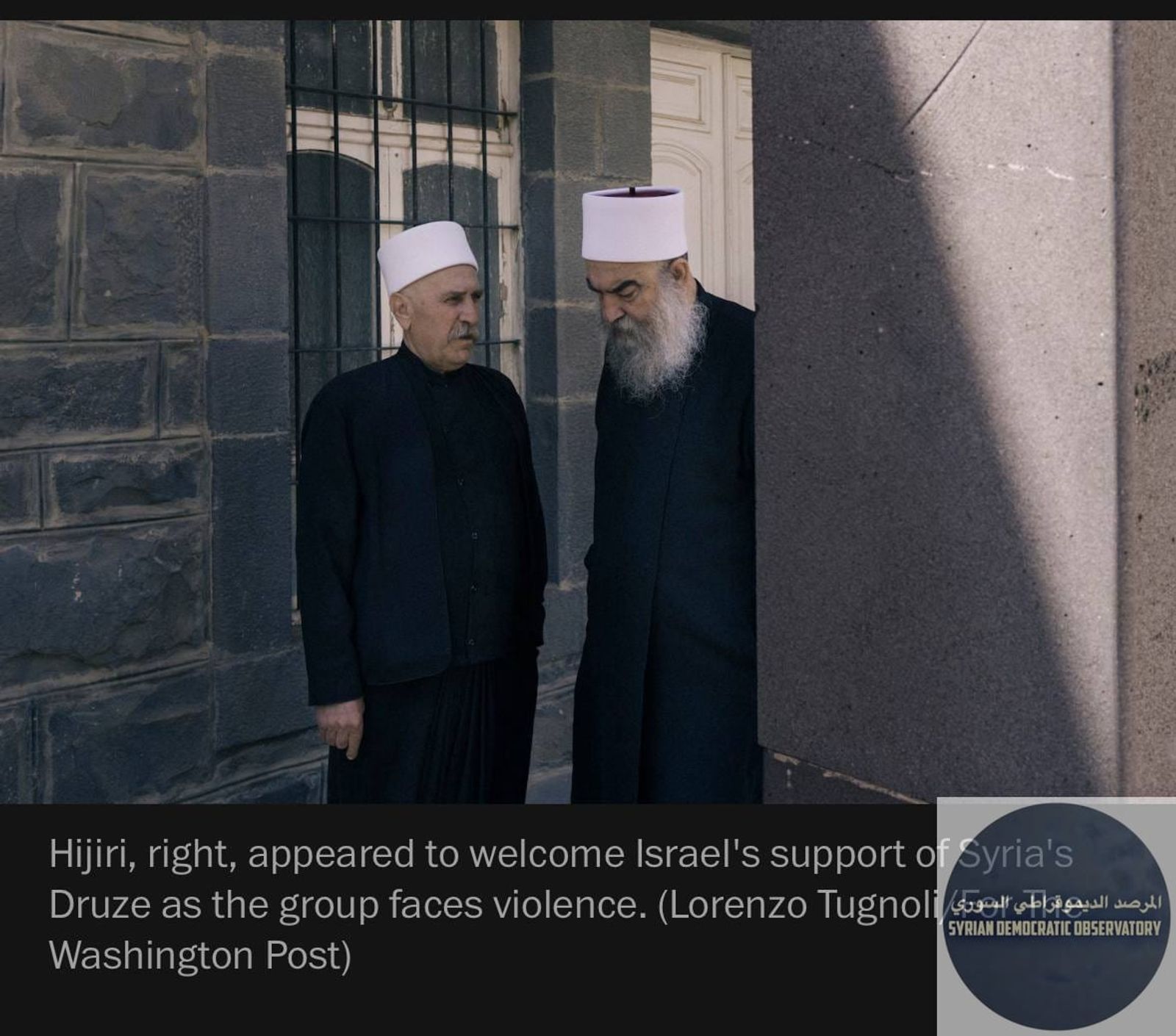 🇸🇾 الهجري لواشنطن بوست : نحن في أزمة، نحن نطالب بتدخل دولي