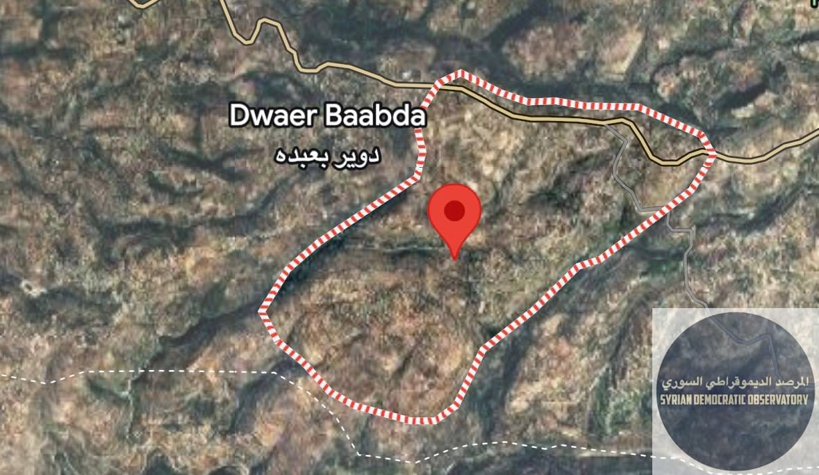 ريف جبلة: اقتحم رتل من ميليشيات الأمن العام الإرهابية قريتي بعبدة ودوير بعبدة في ريف جبلة منذ صباح اليوم، بحجة اعتقال أحد الأشخاص. وقاموا بإطلاق النار بشكل عشوائي، وإطلاق قذائف آر بي جي نحو الأحراش، إ