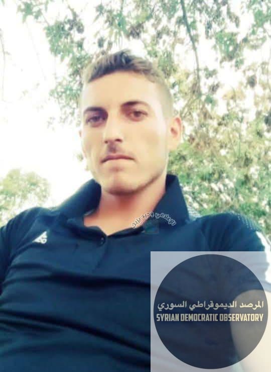 عناصر من ميلشيا تقتل الشاب فراس علي خليل، 26 عاماً، بعد اقتحامهم قرية عين التينة الشرقية في ريف الغربي وإطلاقهم النار على أهالي القرية.