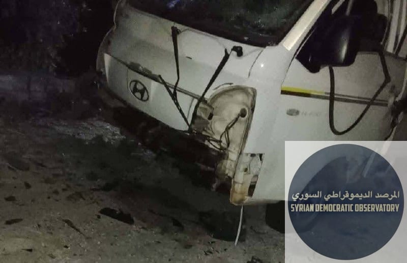 سهل الغاب | قرية البارد: مسلحون قاموا بزرع عبوة ناسفة أسفل سيارة من نوع هونداي بورتر تعود للسيد "فاطر سلوم" من أبناء الطائفة المرشدية، مما أدى لانفجارها أمام منزله في قرية البارد الساعة 2 بعد منتصف ال