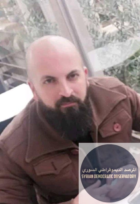 استشهاد السيد علاء بديع صالح، وذلك بعد اختطافه من قبل عناصر نظام الجولاني الجهادي من حي الورود في بتاريخ 29 اذار/مارس، وعثر على جثمانه لاحقاً في منطقة ضاحية قدسيا.