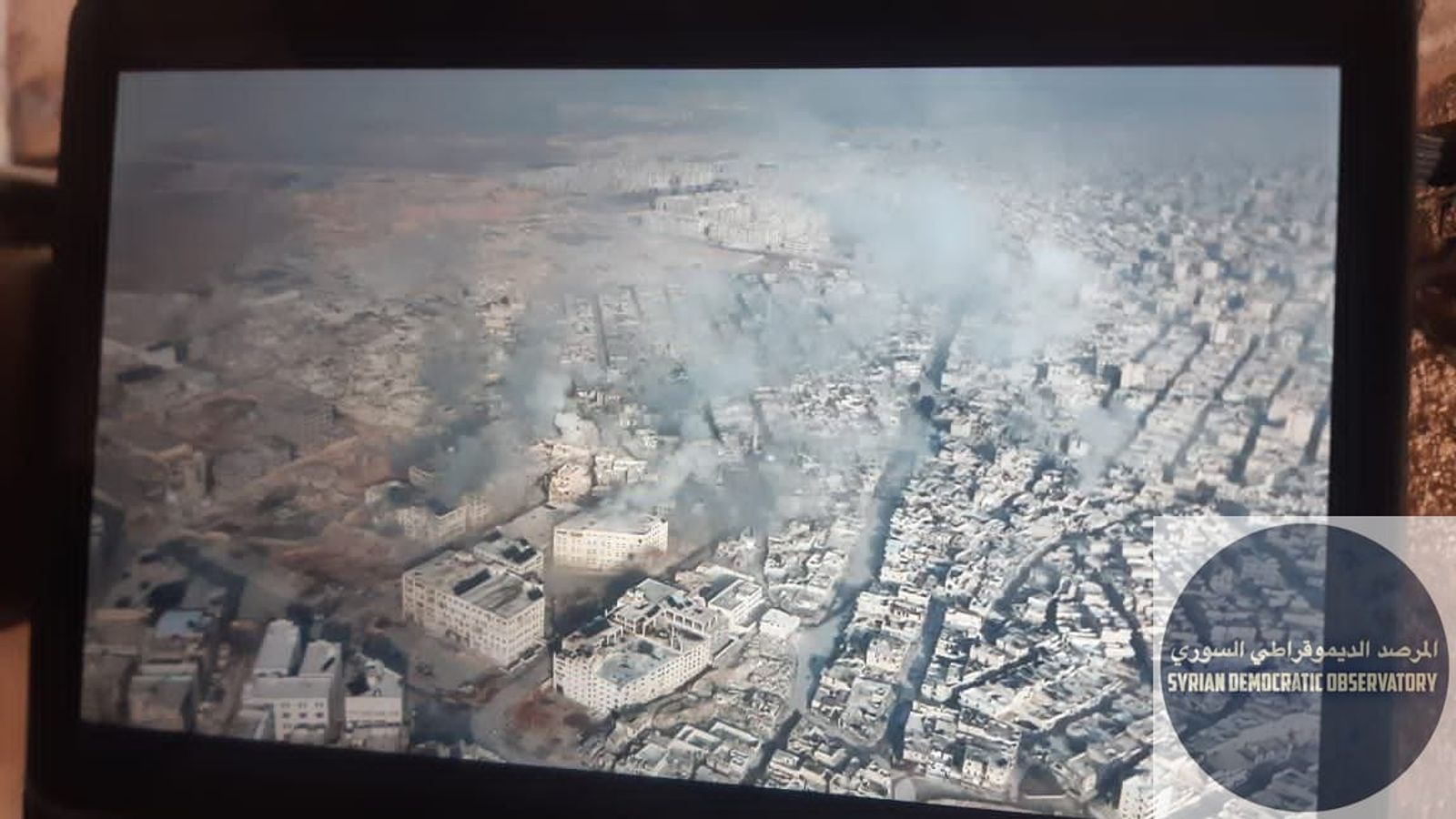 صورة من إعلام ميليشيات الجولاني تظهر إستخدام مسيرات لقصف حي الشيخ مقصود والأشرفية