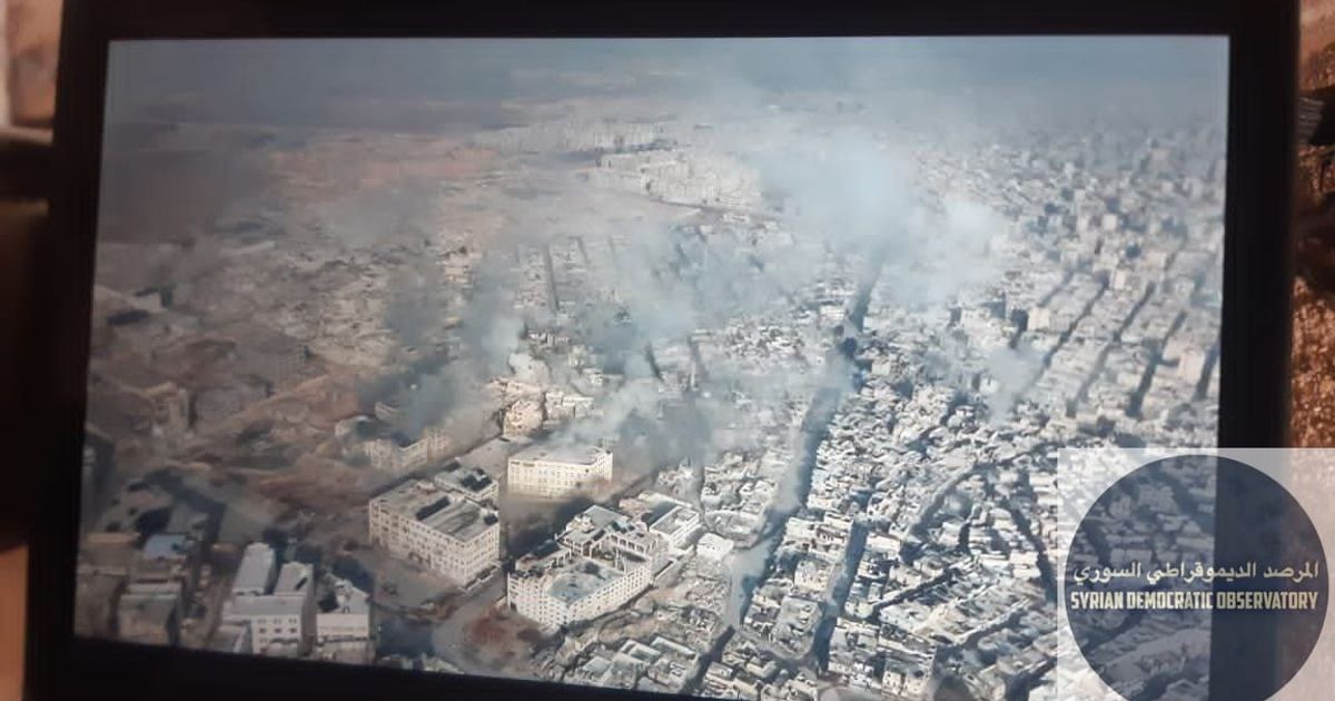 صورة من إعلام ميليشيات الجولاني تظهر إستخدام مسيرات لقصف حي الشيخ مقصود والأشرفية