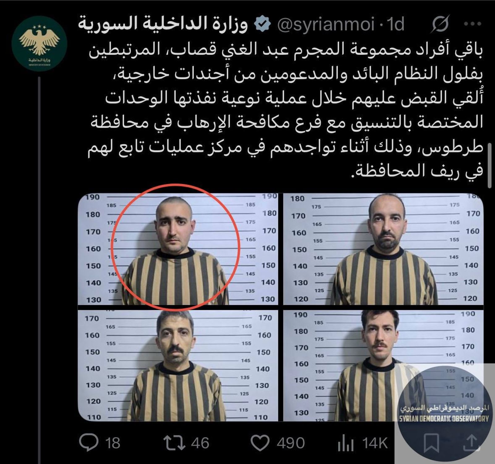 ثاني معتقل يعمل كطبيب ومدرس جامعي في قضية الشيخ عبد الغني قصاب !