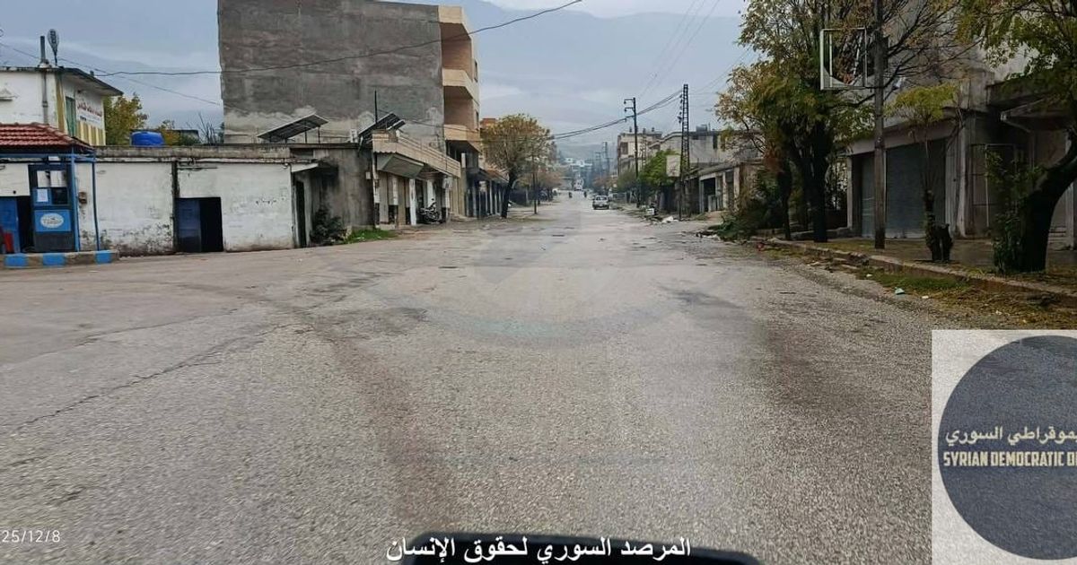 عين الكروم | سهل الغاب: التزام شامل بالإضراب في بلدة عين الكروم في سهل الغاب بريف حماة
