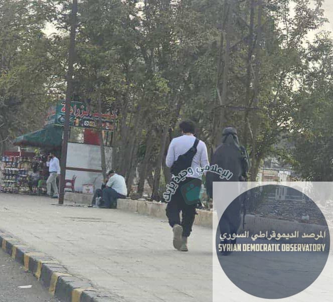 حمص : منقبة تحمل قناصة وتتجول في مدينة حمص بالقرب من جامعة البعث، اليوم 10 تشرين الثاني/ نوفمبر